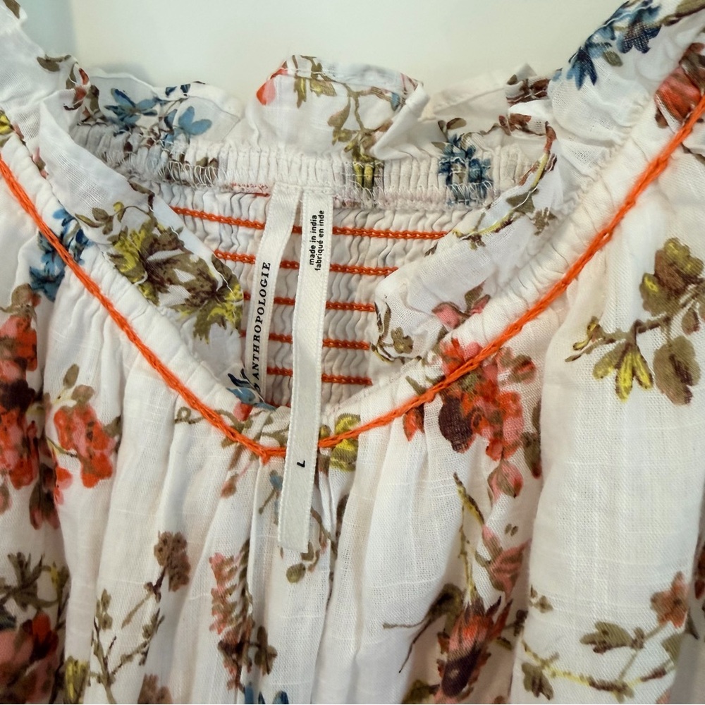 Anthropologie Sleeveless Smocked-Waist Ruffled Midi Dress - Picture 6 of 8